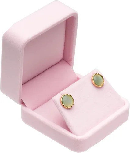 Vista 3 de Cajas de regalo de pendientes de terciopelo Caja de joyería (rosa)