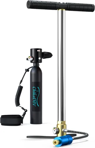 Vista 11 de Mini Scuba Tank,Portable Diving Tank,0.5l Lung Tank for Snorkeling Diving, Reusable Scuba Diving Kit Gear Underwater Breathing Training, Emergency