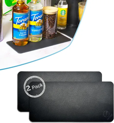 Vista 9 de Ternal DripGuards - Juego de 2 tapetes absorbentes para mostrador, impermeable, de secado rápido, tapete para barra de café para cocina, fregadero
