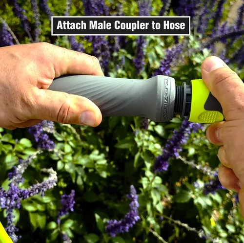 Vista 5 de Flexzilla HFZGAK11 - Accesorios de conexión rápida para manguera de jardín, kit de acoplador y enchufe de 2 piezas, ZillaGreen