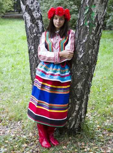 Vista 5 de Disfraz de Polonia para mujer, traje folclórico polaco