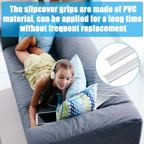 Vista 5 de Jetec 5 fundas de sofá de 12 pulgadas y 7 pulgadas, agarre antideslizante para cojines seccionales, fundas de sofá seccionales para sofá, sillones
