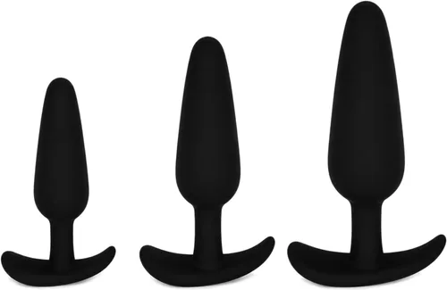 Vista 5 de Enchufe anal de entrenamiento anal, 3 juguetes sexuales de silicona para adultos, kit de juguetes sexuales anales para parejas principiantes