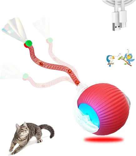 Vista 6 de 1 juguete interactivo para gatos de interior, juguete interactivo de nueva generación 2025 con cola de malla elástica, juguetes automáticos