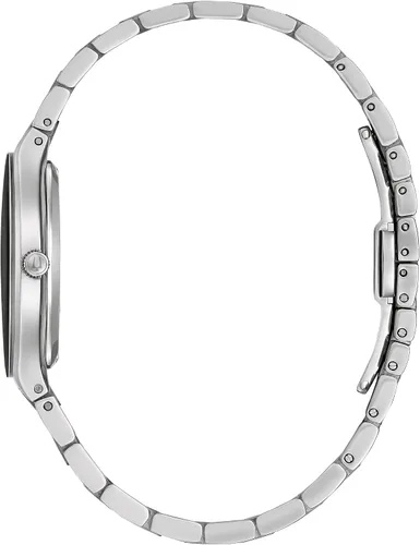 Vista 2 de Bulova Reloj Apollo edición especial de acero inoxidable, esfera negra (estilo 96L309), plateado
