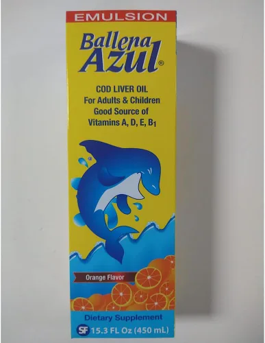 Vista 9 de Ballena Azul Aceite de Hígado de Bacalao para Adultos y Niños, Aceite de Hígado de Bacalao para Adultos y Niños, Buena Fuente de Vitaminas A, D, E