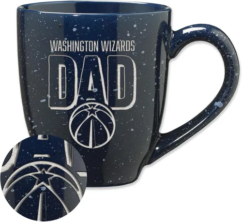 Vista 70 de Rico Industries NBA 16 oz Team Color Laser Engraved Speckled Ceramic Coffee Mug 3-Color del