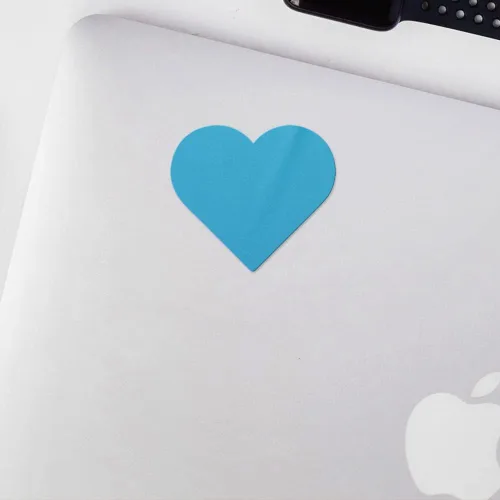Vista 12 de Calcomanías transparentes de corazón 6 (azul celeste) Calcomanías de vinilo impermeables de alta calidad para teléfono portátil, accesorio