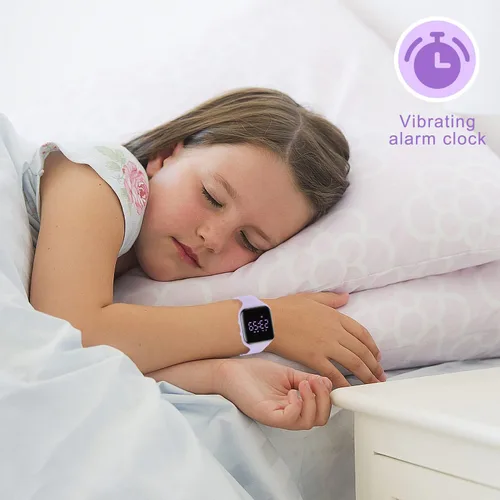 Vista 8 de A ALPS Reloj cuadrado Lightpurple Plus Correa cuadrada púrpura claro
