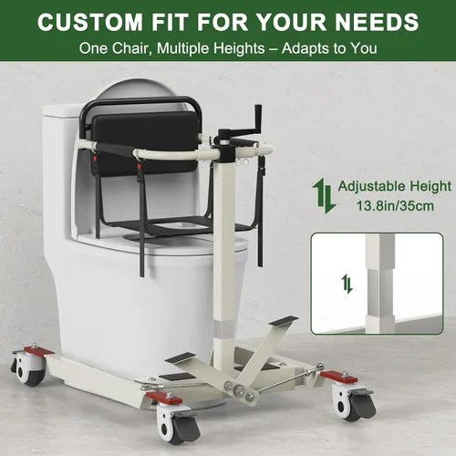 Vista 3 de Silla de transferencia de paciente, silla de ruedas elevadora para el hogar, elevador de silla de ruedas para el hogar, silla elevadora portátil