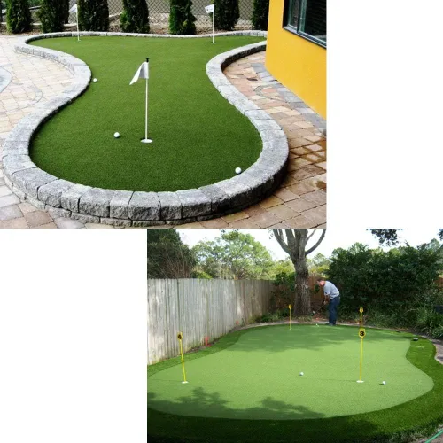 Vista 6 de Tapete de entrenamiento de golf, césped artificial para uso en interiores y exteriores, césped sintético para béisbol, fútbol, deportes de gimnasio