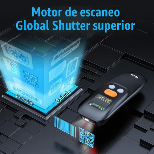 Vista 5 de Tera Escáner de código de barras 2D inalámbrico portátil: BT 2.4G USB 1.4