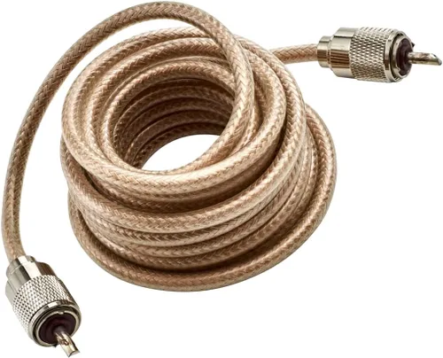 Vista 5 de RoadPro RP-8X12CL Clear 12' Antena CB con cable coaxial Mini-8