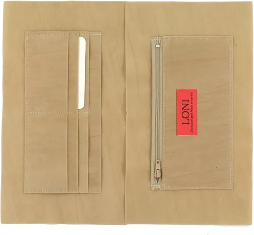 Vista 2 de LONI Adorable bolso de mano de patente para mujer con correa de muñeca desmontable, gris topo