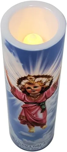 Vista 8 de Niño divino Jesús, vela de oración devocional sin llama LED