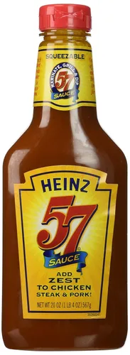 Vista 13 de Heinz 57 Salsa original (botella de 20 onzas) Salsa de carne picante con una mezcla secreta de especias, versátil para asar y sumergir, ideal