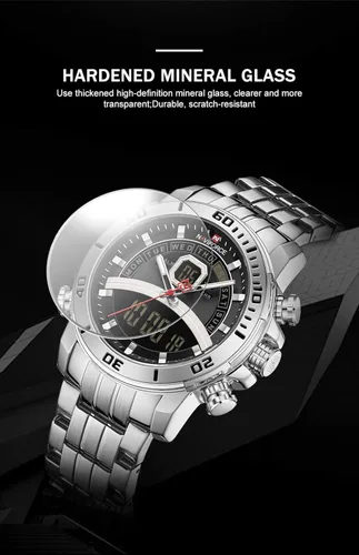 Vista 9 de Moda marca de lujo acero inoxidable reloj cuarzo relojes cronógrafo impermeable Relogio Masculino