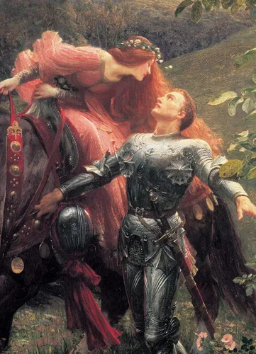 Vista 2 de EuroGraphics La Belle Dame sans Merci (detalle) por Sir Frank Dicksee - Rompecabezas de 1000 piezas