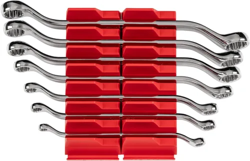Vista 12 de TEKTON Juego de 5 llaves de caja con desvío de 45 grados con organizadores modulares (1/4-13/16 pulgadas) WBE95101