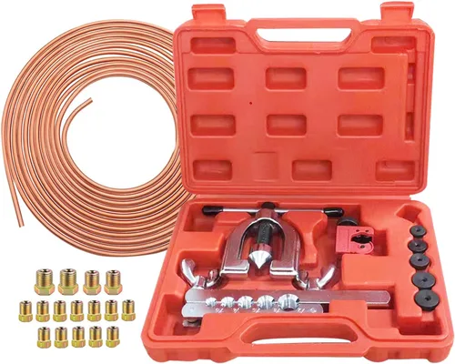 Vista 6 de Accesorios de línea de freno 3/16" y 1/4" tuercas, uniones, kit de accesorios de compresión 70 piezas