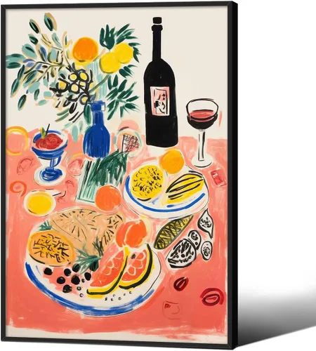 Vista 16 de Póster de pintura al óleo colorida de ventana abierta, arte de pared abstracto impresionista famoso y moderno, impresiones de lienzo estético