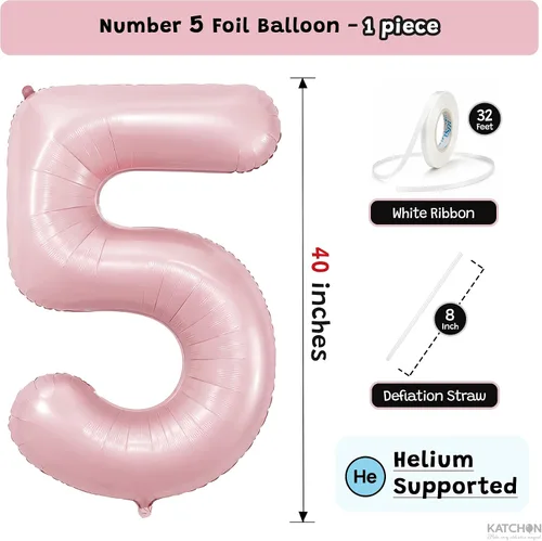 Vista 619 de KatchOn Globo negro del número 1 de 40 pulgadas, globo de feliz cumpleaños Large Mylar Number One Balloon for 1st Birthday Decorations, Foil