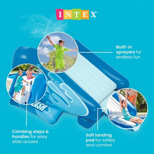 Vista 3 de Intex Hinchable, diseño de arcoíris anillo centro de juego, 135 pulgadas x 81 pulgadas x 50 pulgadas para +6 años
