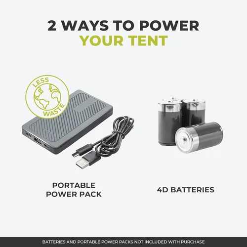 Vista 7 de CORE Instant Cabin Tents with LED Lights Family Multi Room Lighted Pop Up Tents for Camping Included Storage Pockets for Camping Accessories