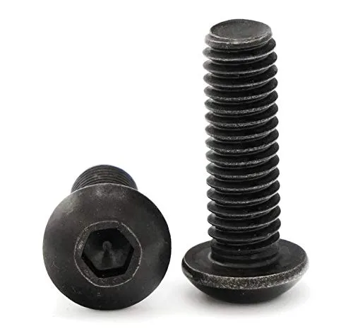 Vista 3 de 18 – 8 Acero Inoxidable Negro Tornillos De Cabeza De Botón (óxido de socket – 1/4 – 20 x 1/2" (ft) qty-250