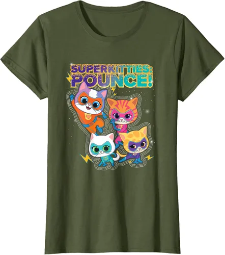 Vista 64 de Disney Junior SuperKitties Pounce! Camiseta de equipo completo, talla S