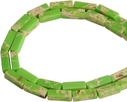 Vista 29 de Espaciador de tubo rectangular de amazonita de piedra natural de 0.157 x 0.512 in, cuentas sueltas para manualidades, pulseras, collares, joyería