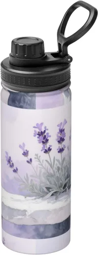 Vista 10 de Hervidor de acero inoxidable aislado con ratón Botella de agua divertida con impresión aislada Ideal para deportes y viajes