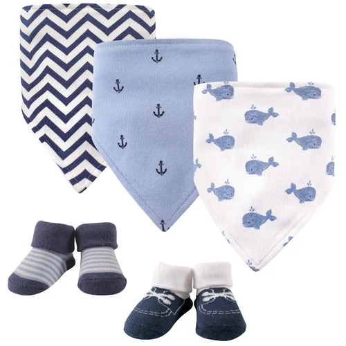 Vista 62 de Hudson Baby Conjunto de babero y calcetines unisex de algodón para bebé, Tamaño único Chica Calabaza
