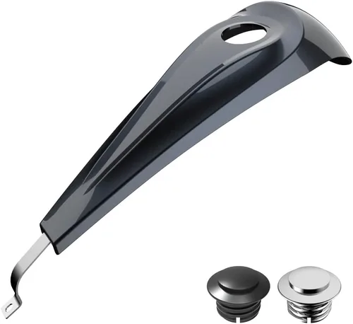 Vista 95 de Consola de tanque de perfil bajo para Harley Touring 2008+, whisky ámbar, panel de combustible de tablero liso y tapa de tanque de gasolina cromada