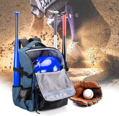 Vista 7 de DSLEAF Baseball Backpack for 4 Bats, Softball Bag with External Helmet Holder and Separate Shoe Space Up to US Mens 13