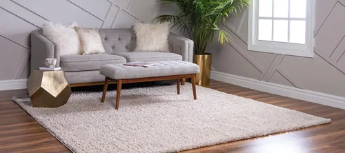 Vista 232 de Unique Loom Colección Davos Shag - Alfombra Lino