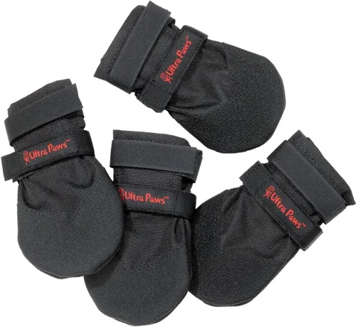 Vista 9 de Protectores Duraderos para Patas de Perro Botas para Perros Zapatos para Perros Botines de Perro Negros de Uso Ligero Resistente al Calor y al