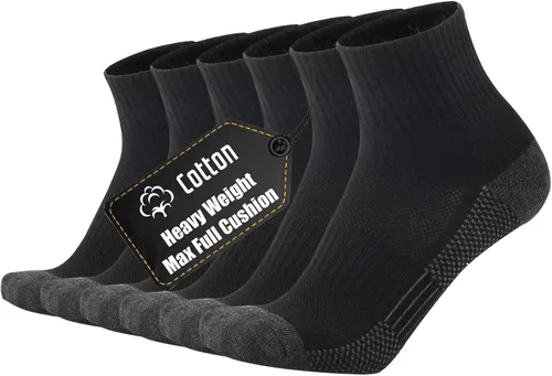 Vista 12 de ONKE Calcetines de corte bajo para hombre, ejercicio atlético, correr Negro1