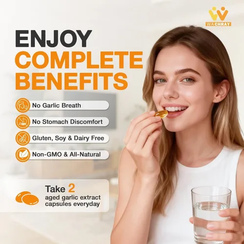 Vista 6 de Extracto de ajo envejecido 300 cápsulas – 10000 mg de alta potencia, inodoro, suplemento de ajo para la salud del corazón, apoyo inmunológico