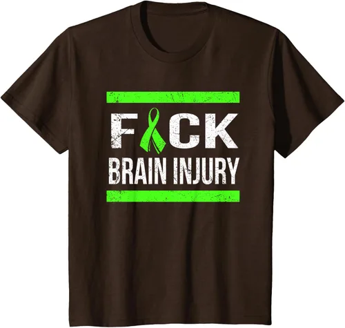 Vista 54 de Apoyo Daño cerebral Concienciación T Shirt, mujer L, Asphalt Negro