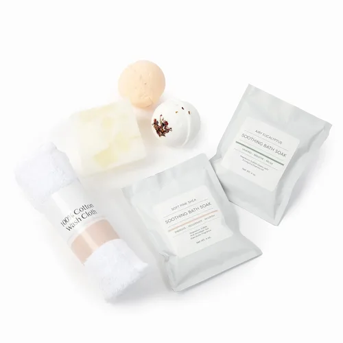 Vista 5 de Dear Ava Regalos de spa para mujeres Cuidado personal orgánico de lujo anti estrés relajante baño y cuerpo Kit de cesta para ella con tarjeta