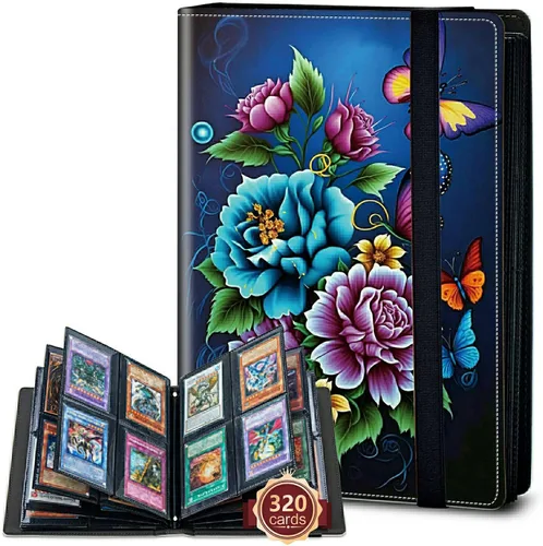 Vista 42 de Rossy Carpeta de tarjetas con 4 bolsillos, carpeta de tarjetas intercambiables, álbum de colección de tarjetas, para 160 tarjetas de carga lateral
