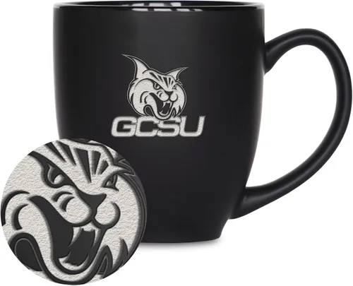 Vista 13 de Rico Industries - Taza de cerámica mate negra con grabado láser estándar de 15oz para NCAA (escuelas T & U) - Para bebidas calientes o frías