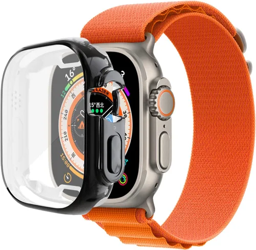 Vista 23 de Yrzper Funda protectora de pantalla compatible con Apple Watch Ultra de 1.732 pulgadas / Ultra 2 de 1.732 pulgadas, cubierta de TPU suave chapada