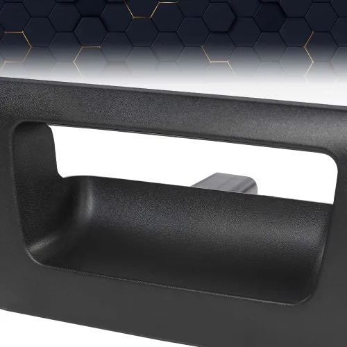 Vista 5 de PIT66 Bisel de manija de puerta trasera negra compatible con Chevy Silverado/GMC Sierra GM1916107 2007 2008 2009 2010 2011 2012 2013 2014