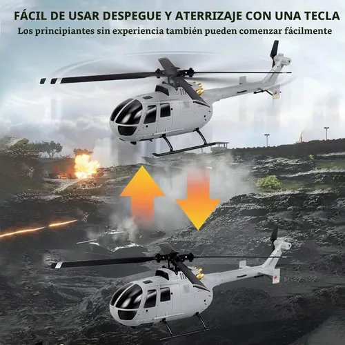 Vista 3 de GoolRC C186 Helicóptero de control remoto Drone de control remoto de una sola hélice sin Ailerons Estabilización de giroscopio de 6 ejes Control