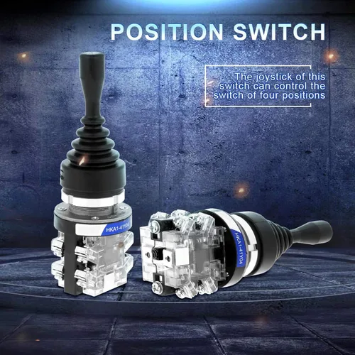 Vista 2 de Joystick Switch AC 380V 15A 4 Position 4NO Joy Stick Controller Switch Replacement for joystick switch latching 12v dc remote switch joystick 2 way