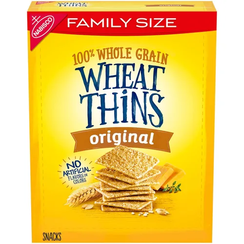Vista 23 de Wheat Thins Galletas con un toque de sal, bajas en sodio, galletas integrales de trigo, paquetes a granel, 6 cajas de 8.5 onzas cada una Galletas