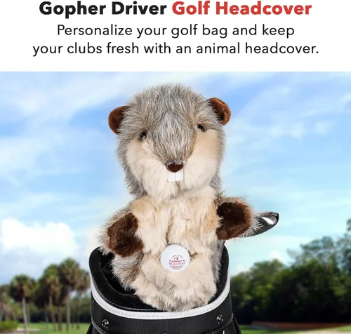 Vista 2 de Daphne's Headcovers Gopher Funda para Driver Divertida Funda para Palos de Golf Protección Elegante para Funda de Palo para Hombres y Mujeres