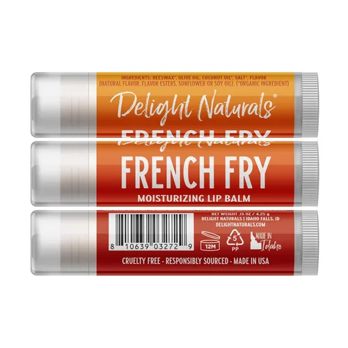 Vista 2 de Delight Naturals Bálsamo labial para papas fritas - Juego de tres